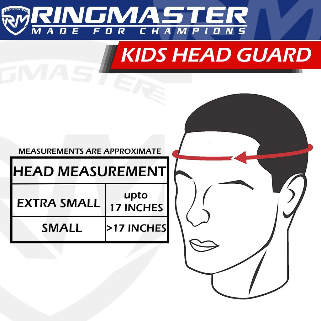 RingMaster Sports Kids Boxing HeadGuard Blue and White