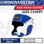 RingMaster Sports Kids Boxing HeadGuard Blue and White