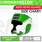 RingMaster Sports Kids Boxing HeadGuard Green and White