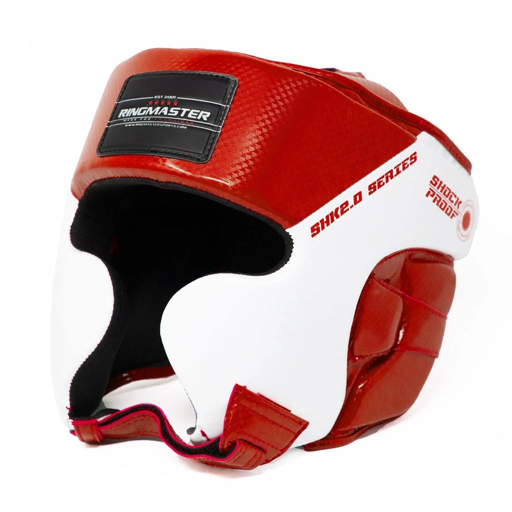 RingMaster Sports Kids Boxing HeadGuard Red and White