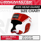 RingMaster Sports Kids Boxing HeadGuard Red and White