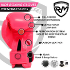 RingMaster Sports - Phenom Kids Boxing Gloves CarbonTech Hot Pink