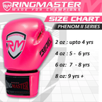 RingMaster Sports - Phenom Kids Boxing Gloves CarbonTech Hot Pink