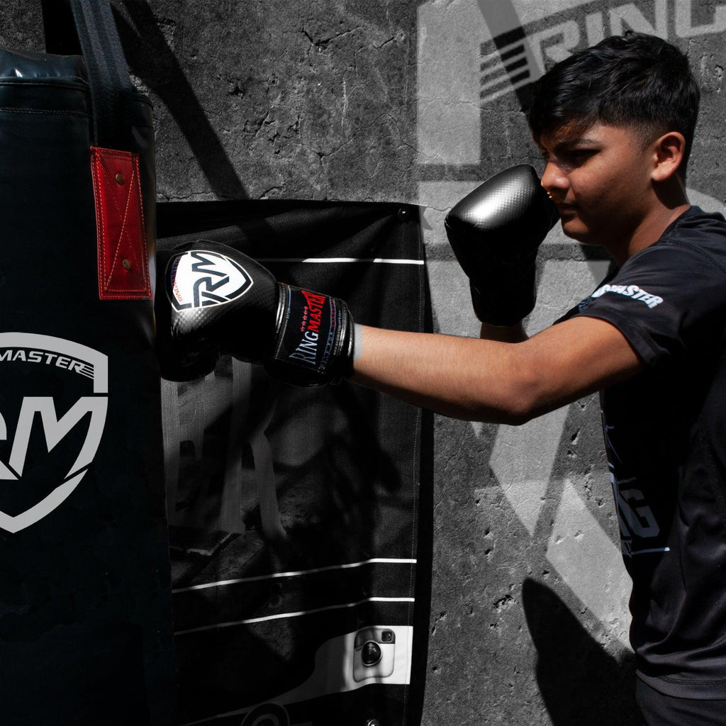 RingMaster Sports - Phenom Kids Boxing Gloves CarbonTech Black