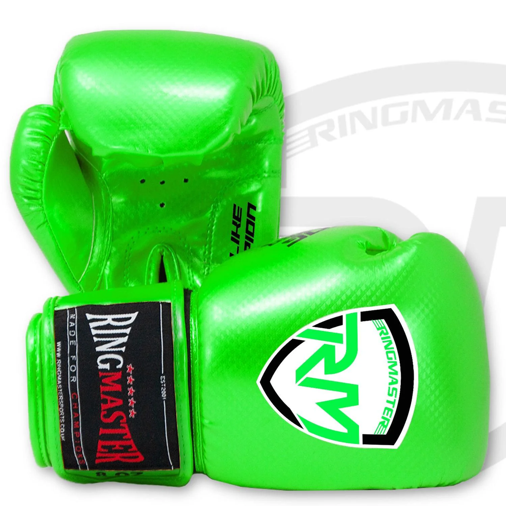 RingMaster Sports - Phenom Kids Boxing Gloves CarbonTech Green