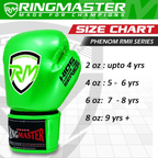 RingMaster Sports - Phenom Kids Boxing Gloves CarbonTech Green