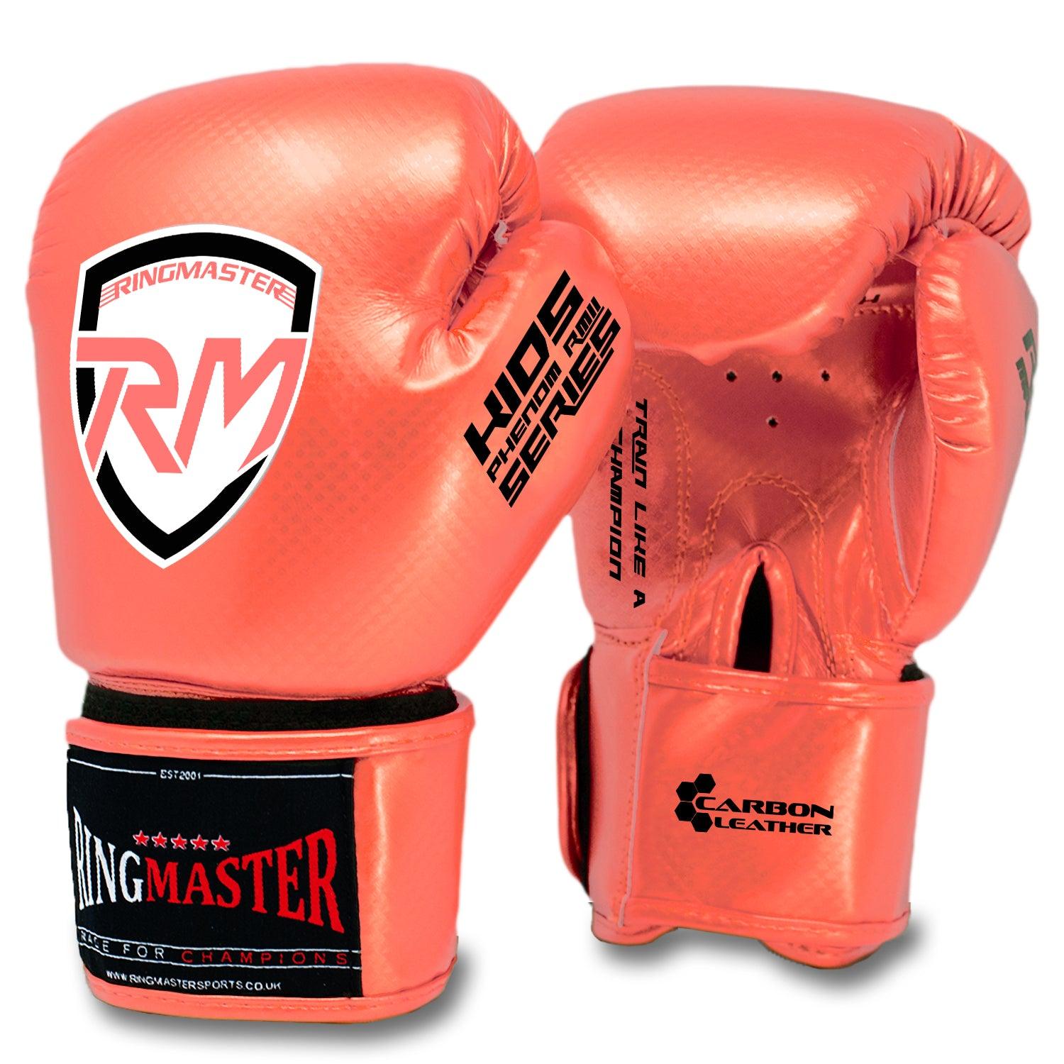 RingMaster Sports - Phenom Kids Boxing Gloves CarbonTech Pink