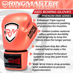 RingMaster Sports - Phenom Kids Boxing Gloves CarbonTech Pink