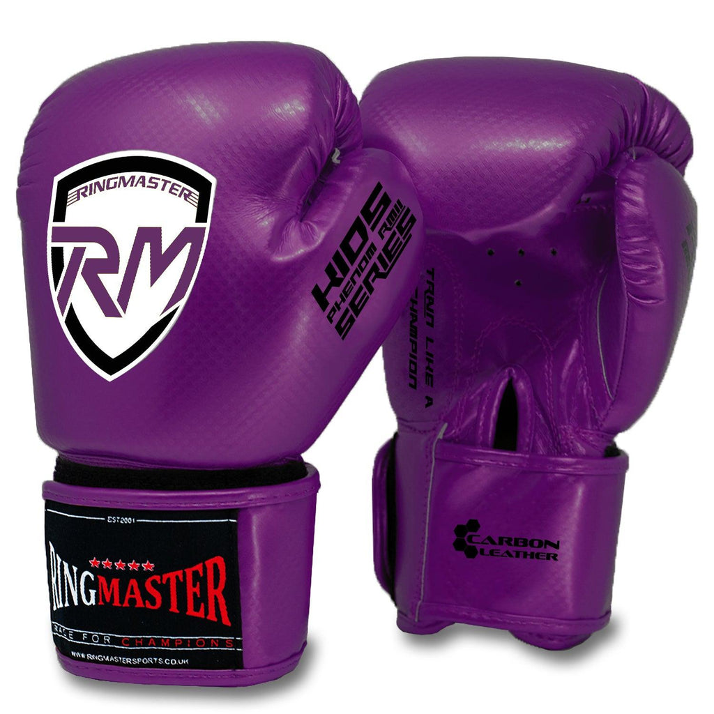 RingMaster Sports - Phenom Kids Boxing Gloves CarbonTech Purple