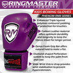 RingMaster Sports - Phenom Kids Boxing Gloves CarbonTech Purple
