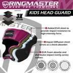 RingMaster Sports Kids Boxing HeadGuard Purple and White