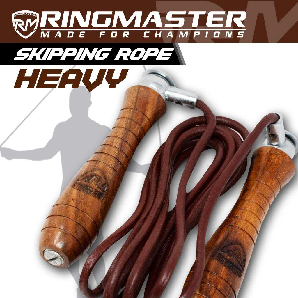 RingMaster Sports Heavy Duty Leather Skipping Rope