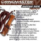 RingMaster Sports Heavy Duty Leather Skipping Rope